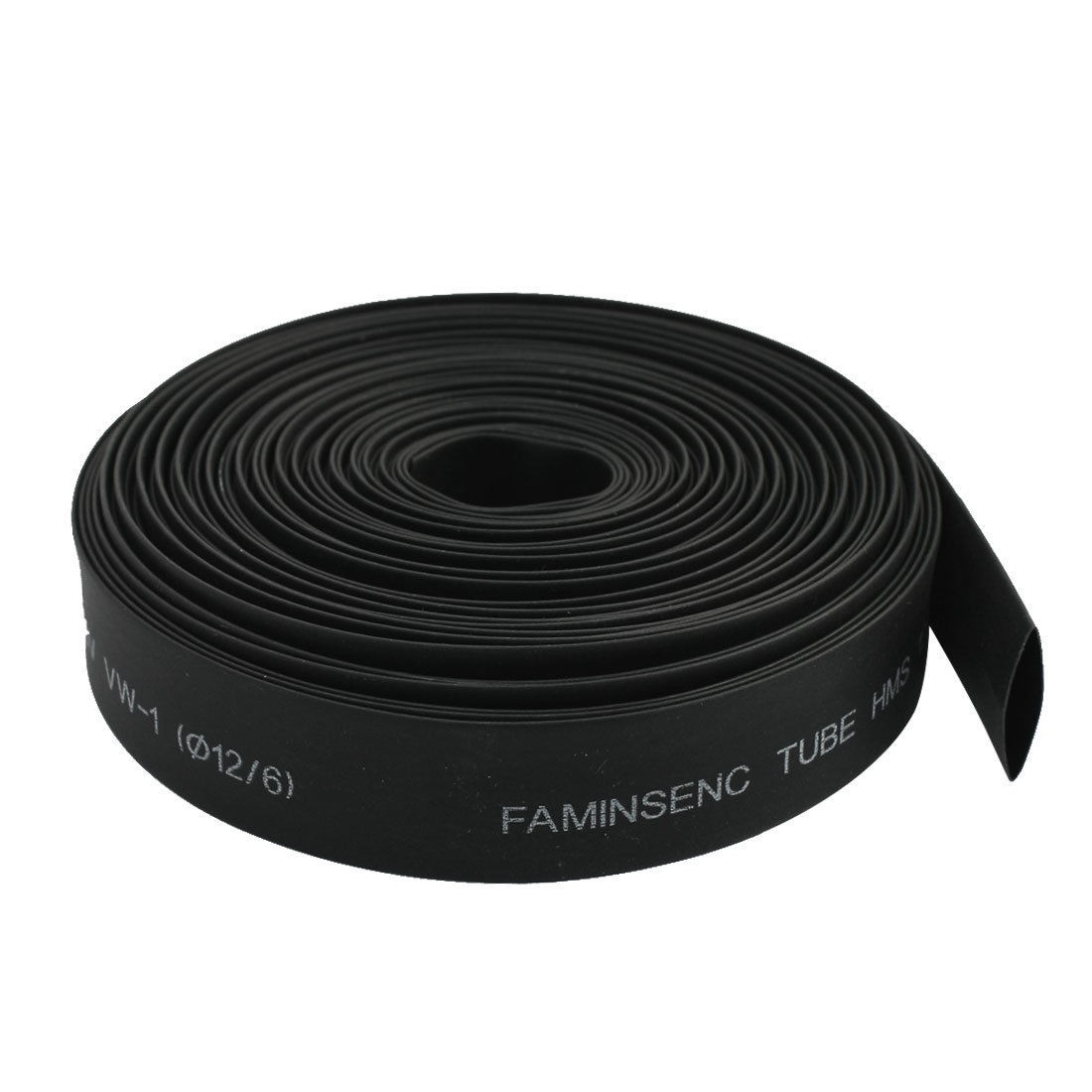 Black Heat Shrinkable Tubing Shrink Tube 12mm 6mm 10 Meters 600V 125C