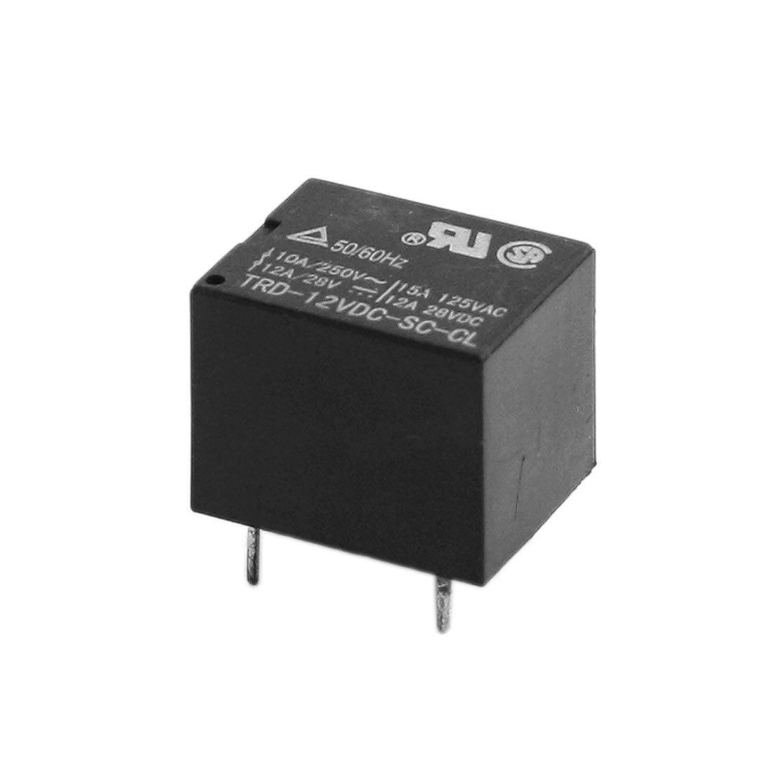 DC 12V Rating Coil SPDT General Purpose Power Relay Black TRD-12VDC-SC-C<wbr/>L