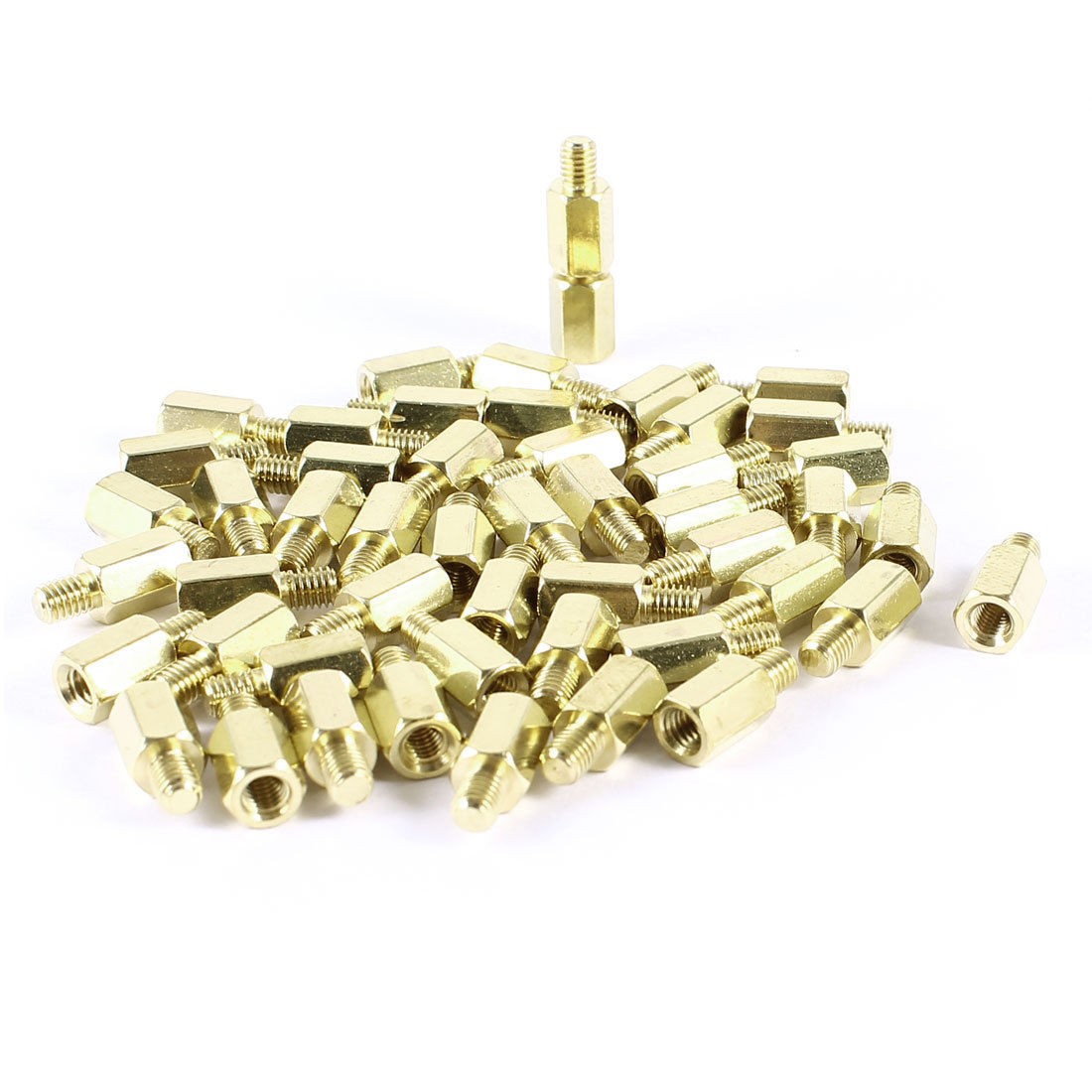 50 Pcs PC PCB Motherboard Brass Standoff Hexagonal Spacer M3 7 4mm