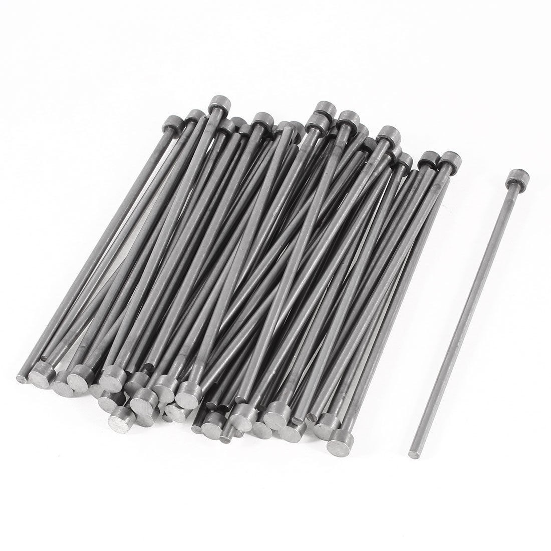 50 Pcs 3mm Diameter Round Tip Steel Straight HSS Ejector Pin