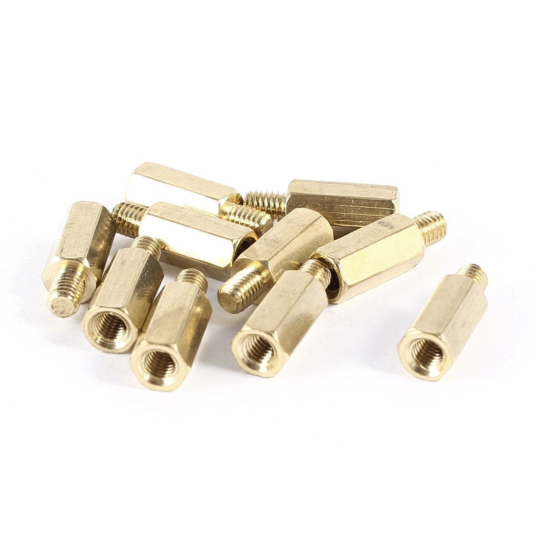 10 Pcs PC PCB Motherboard Brass Standoff Hexagonal Spacer M3 10 4mm