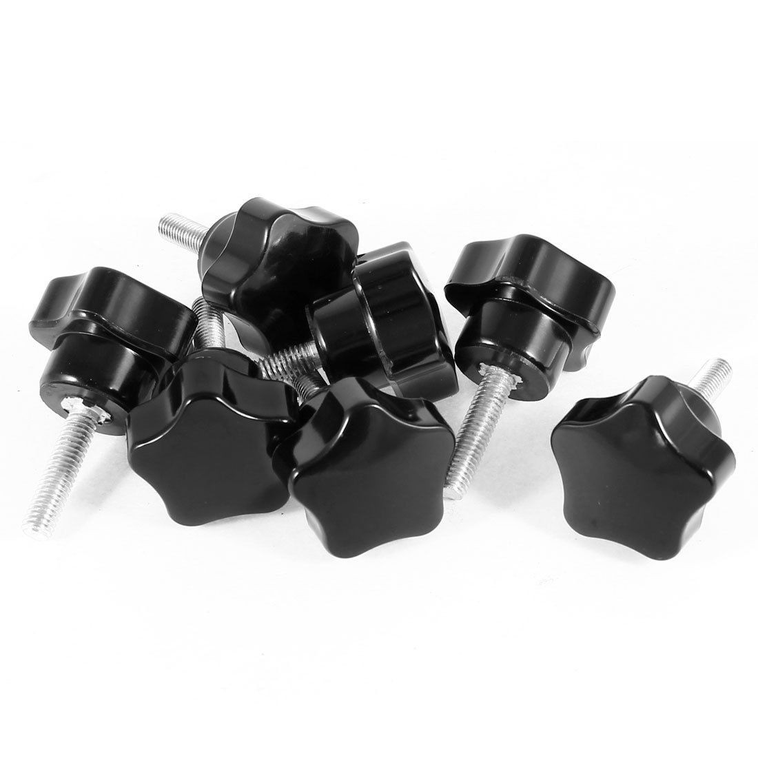 32mm Star Head Dia Replacement 6mm x 25mm Clamping Screw Knob Grip 8 Pcs