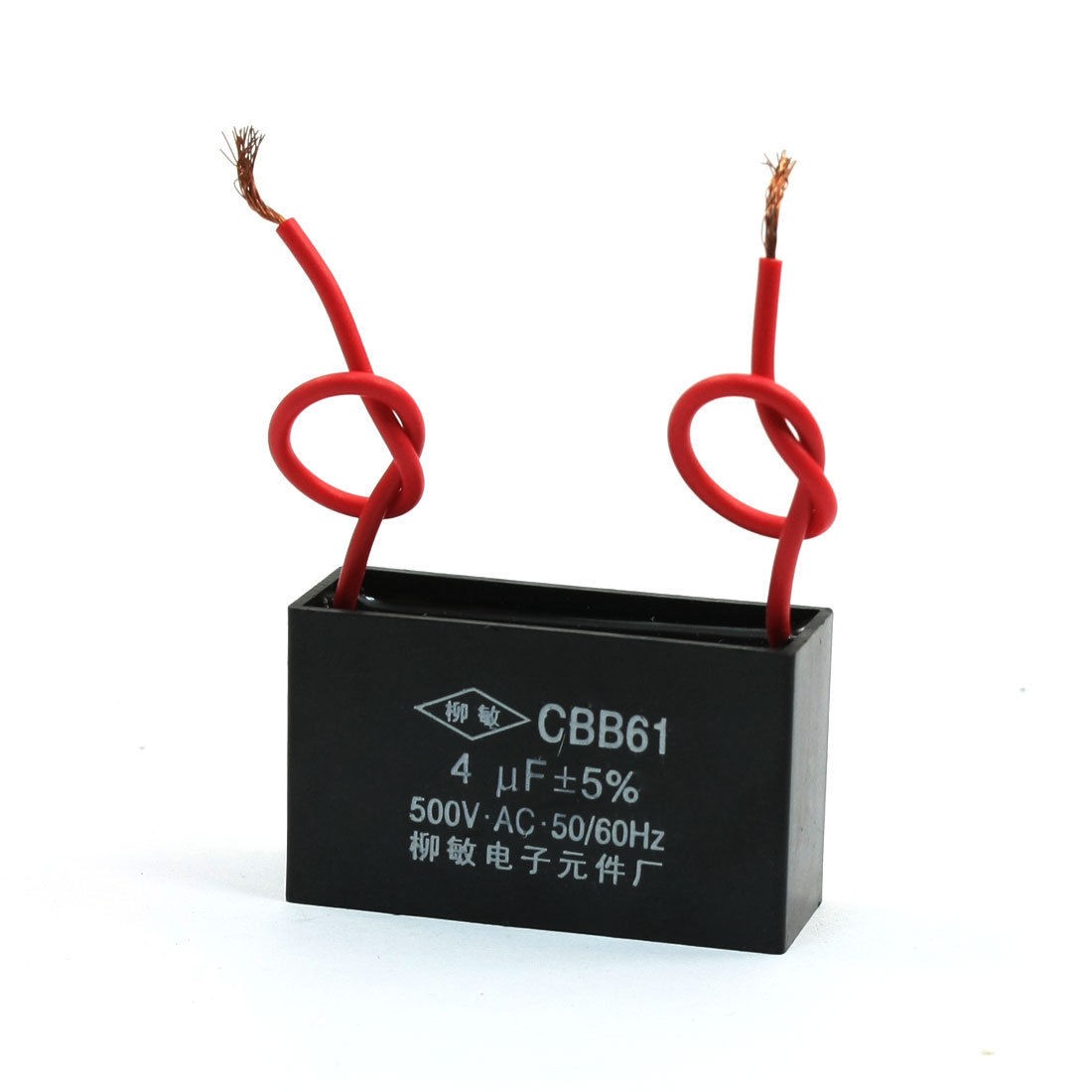 CBB61 4uF AC 500V Rectangle Non Polar Motor Capacitor