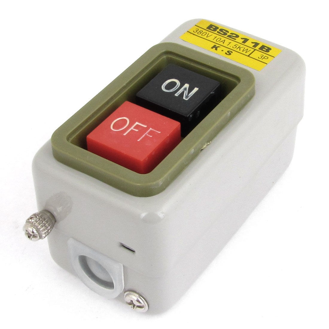AC 380V 1.5KW Power 2 Postion 3 Poles On-Off Locking Push Button Switch