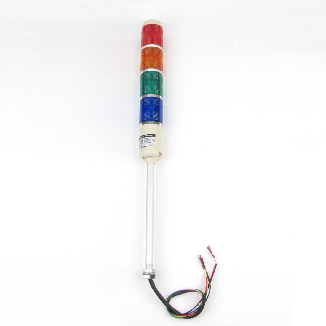 Industrial Stack Lamp Red Green Yellow Blue Flash Tower Signal Light DC 24V 5W