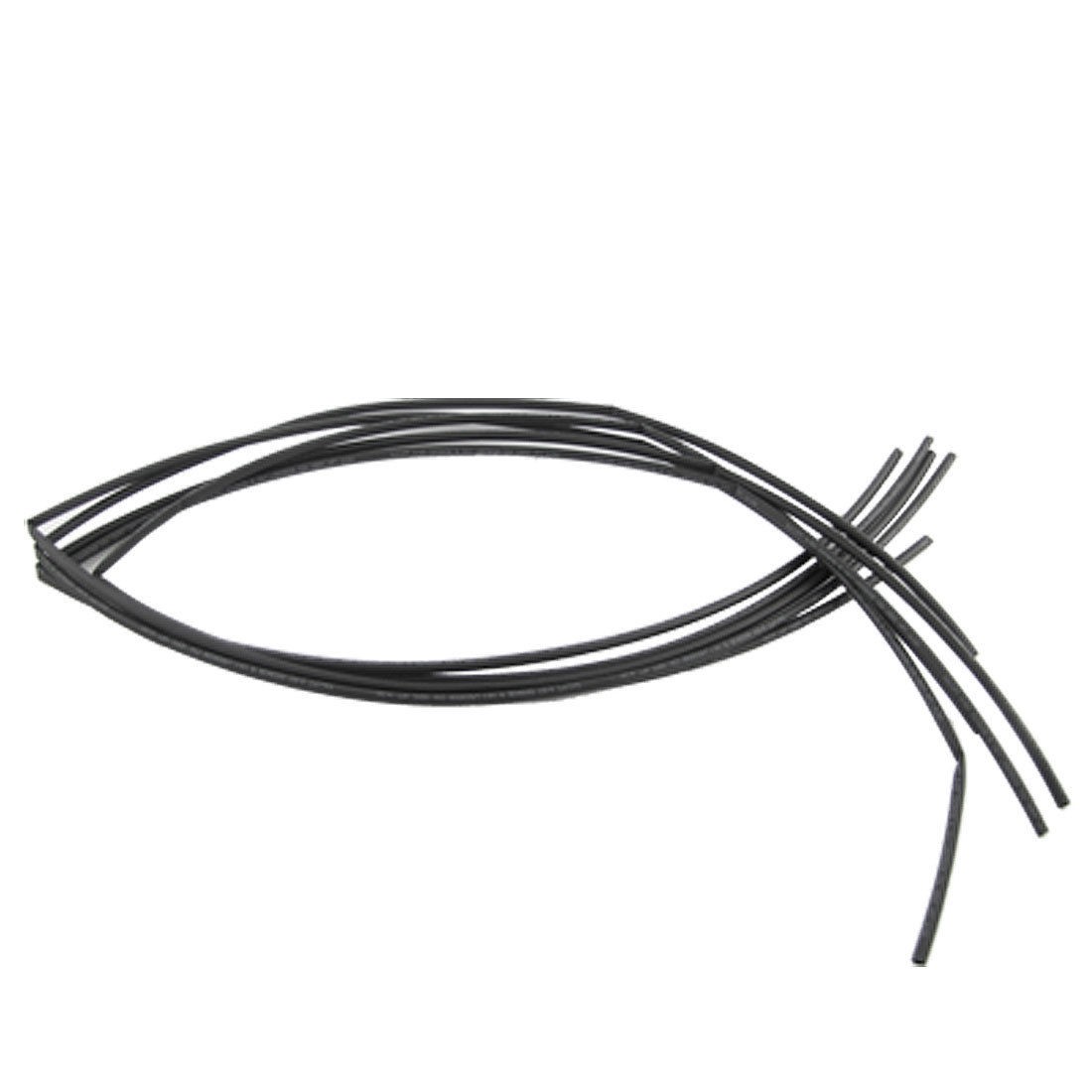 5 Pcs 5/32" 4mm Heat Shrink Tubing Tube Black 1 Meter