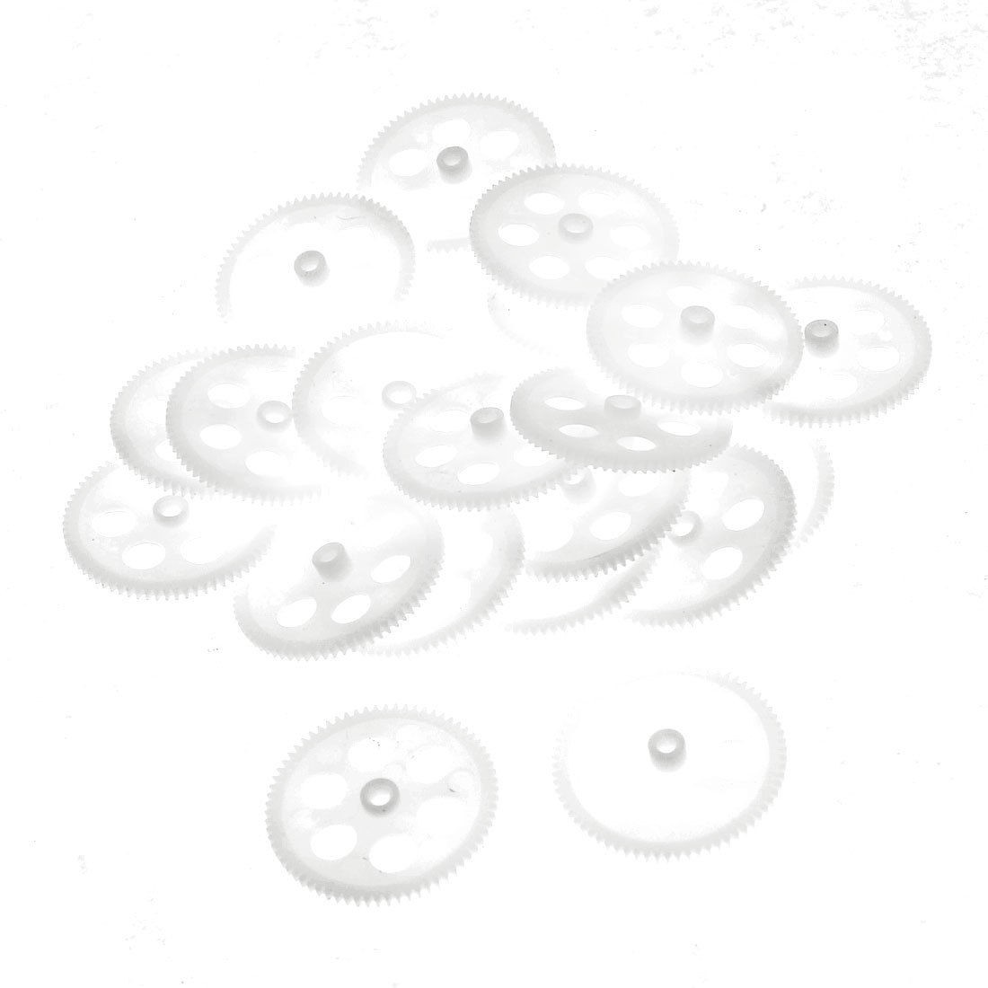 20 Pcs White Plastic Hollow Out Gears 21mm Dia FOR RC Model