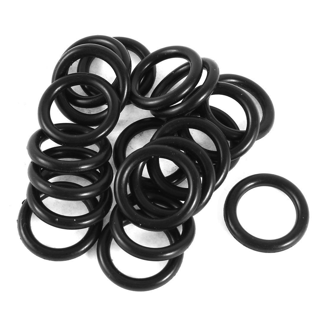 20 Pcs 23mm External Diameter Mechanical Rubber O Ring Oil Seal Gaskets Washers