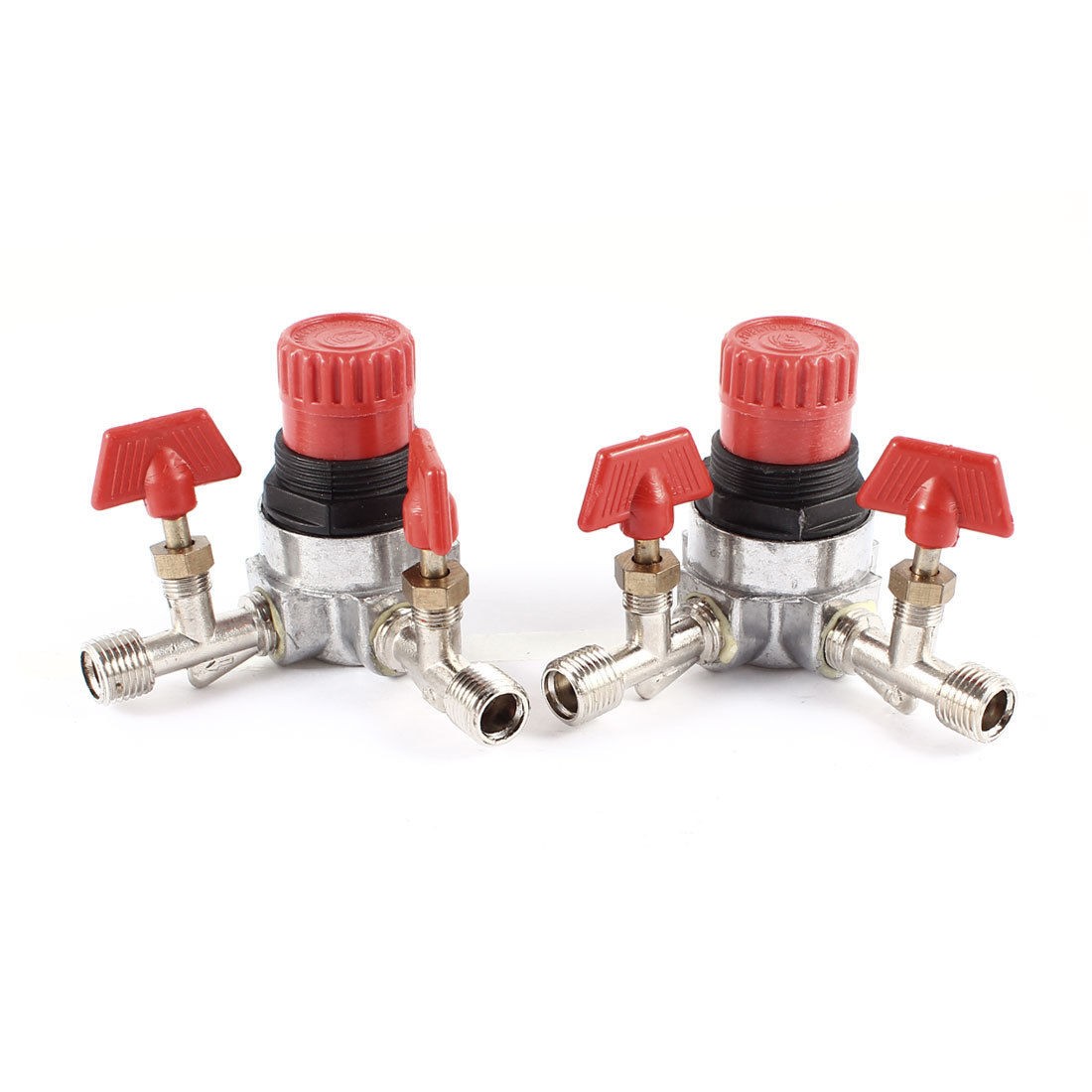 2PCS Male Dual Threaded 1/4 PT Pressure Valve Switch for Air Compressor
