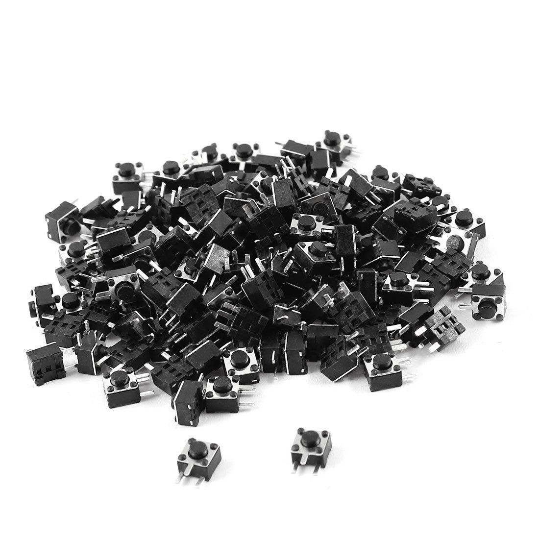 150 Pcs 4.5mmx4.5mmx3.<wbr/>8mm 3 Pins PCB Momentary Tactile Tact Push Button Switch