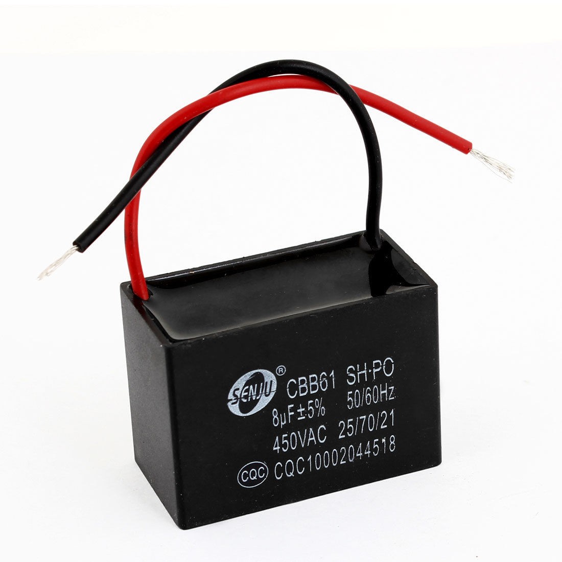 AC 450V 8uF Metallized Polypropylene 2 Wires Motor Fan Capacitor CBB61