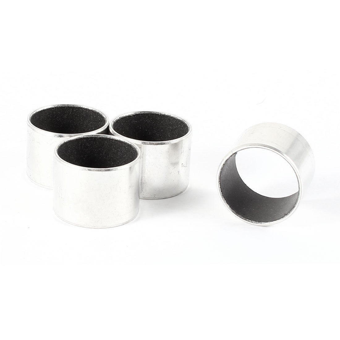 4 Pcs Silver Tone Self Lubricating Metal Plain Bearing Sleeve 15mm x 20mm x 18mm