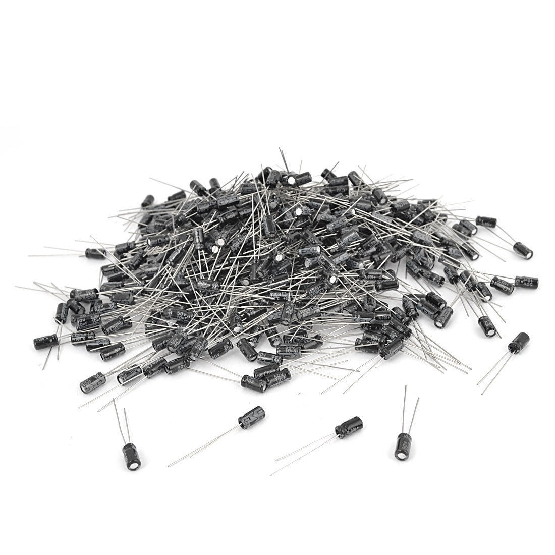 1000 Pcs 4mm x 7mm 10UF 50V Polarized Radial Electrolytic Capacitor