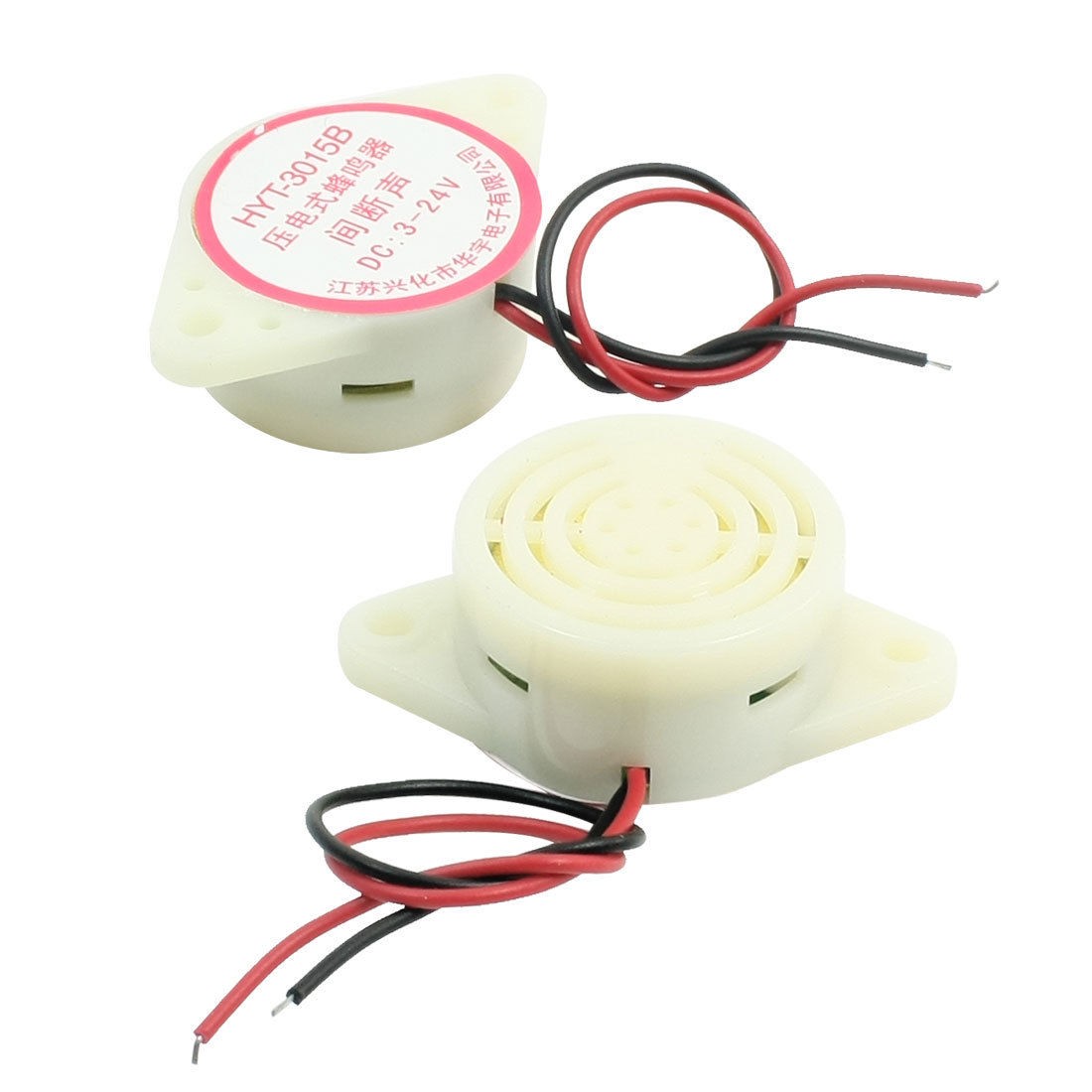 2pcs HYT-3015B DC 3-24V 80dB Intermittent Sound Piezoelectric Buzzer
