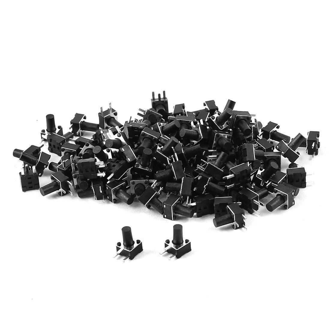 100 Pcs PCB Mounted Momentary 3-pin Tact Pushbutton Switch 4.5mmx4.5mmx7m<wbr/>m