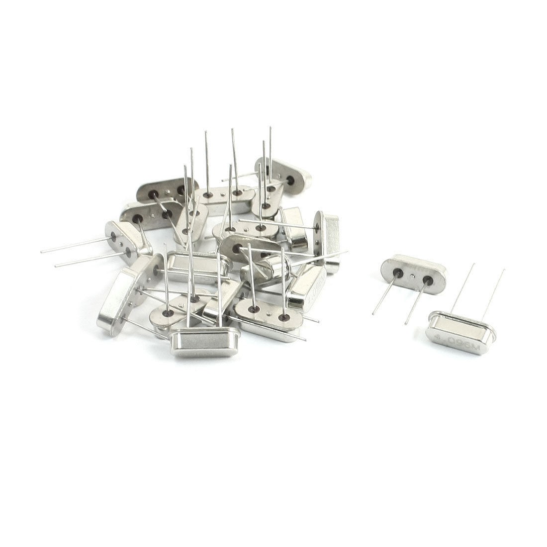 22PCS Metal Housing 4.096MHz Quartz Crystal Oscillator Silver Tone