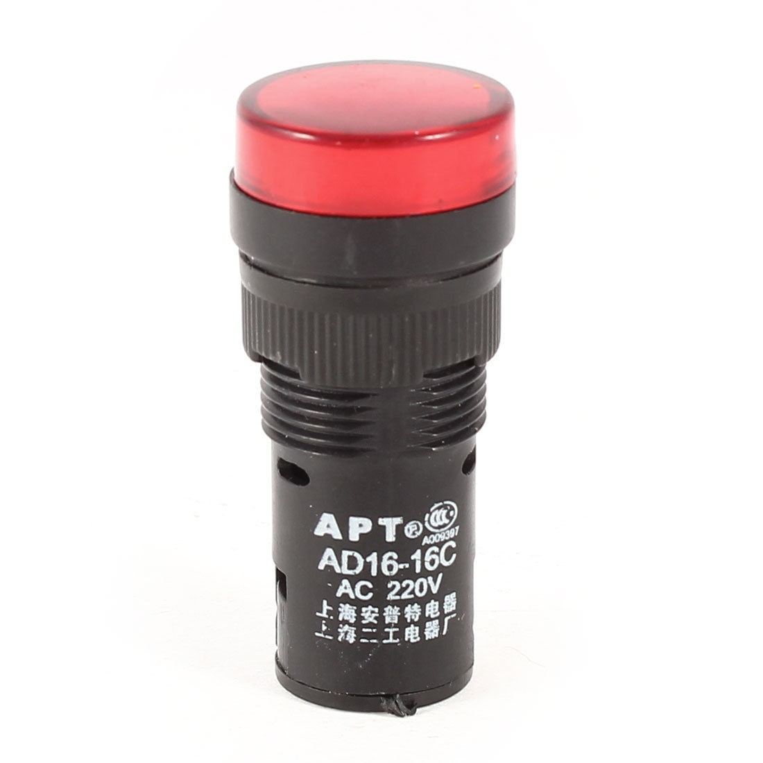 AD16-16C AC220V 20mA Plastic Shell Industrial Red LED Indicator Light