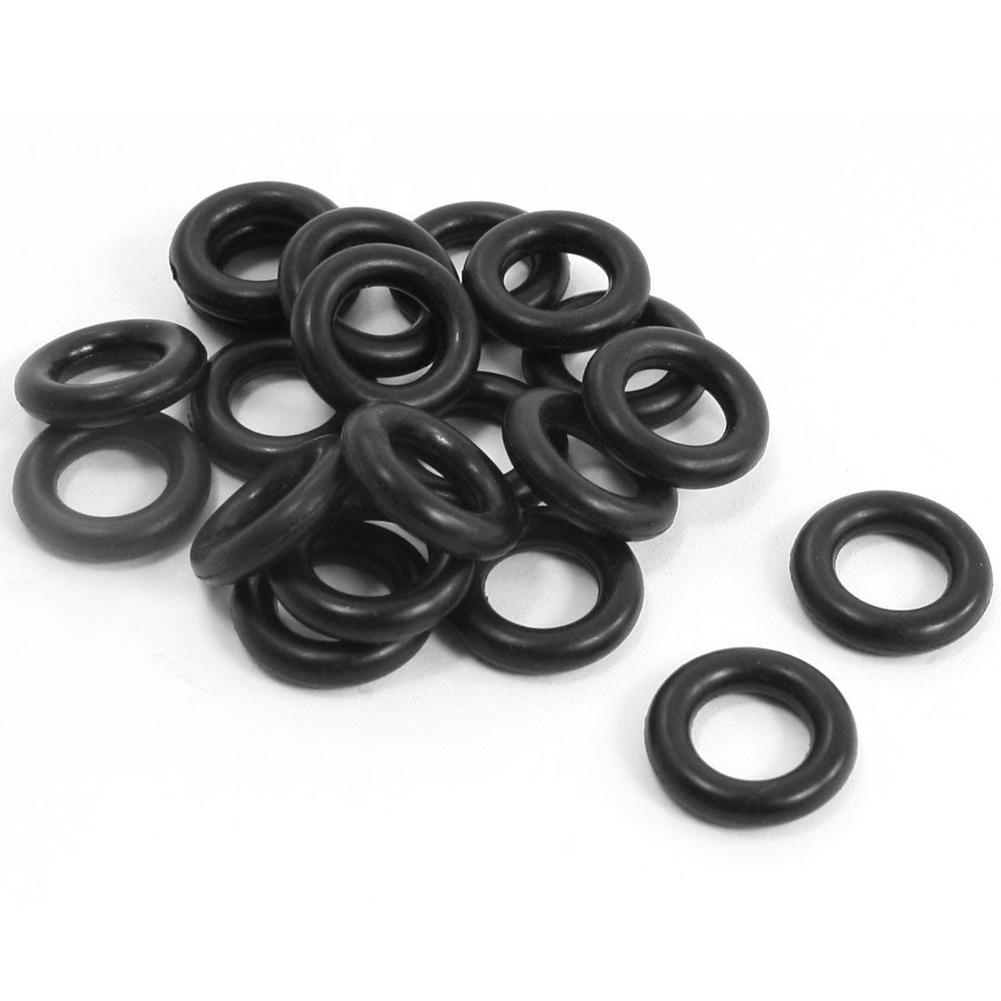 10Pairs Metric 16mm OD 3.5mm Thickness Industrial Rubber O Ring Seal Black