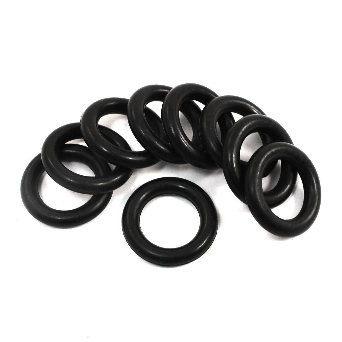 10Pcs 27mm x 17mm x 5mm Mechanical Rubber O Ring Oil Seal Gaskets Black