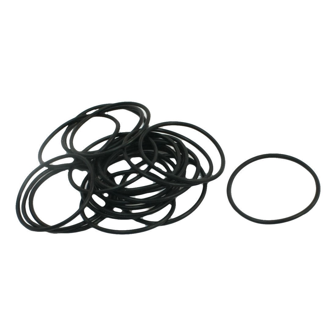 20PCS 22mm OD 20mm Inner Dia 1mm Thick Flexible Rubber O Ring Seal Washer Black