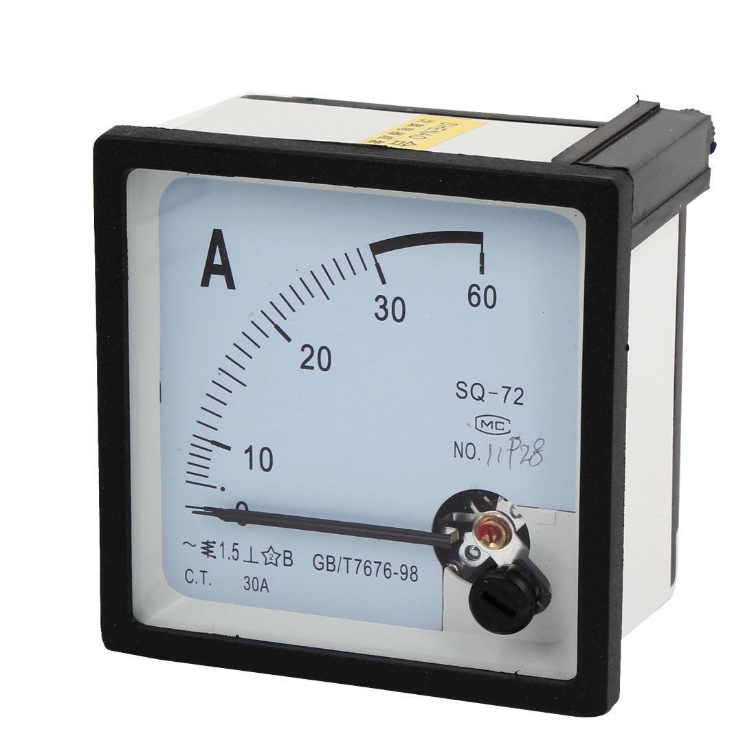 72mm x 72mm Square AC 0-30A Analog Ammeter Panel Meter SQ-72