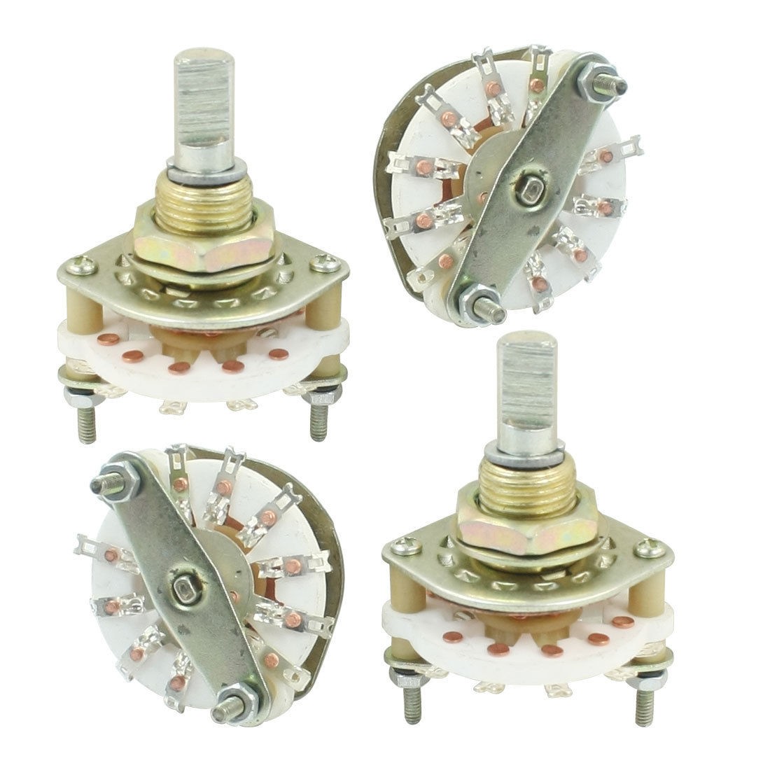 4PCS Band Channael Rotary Switch 1P10T 1 Pole 10 Position Single Deck