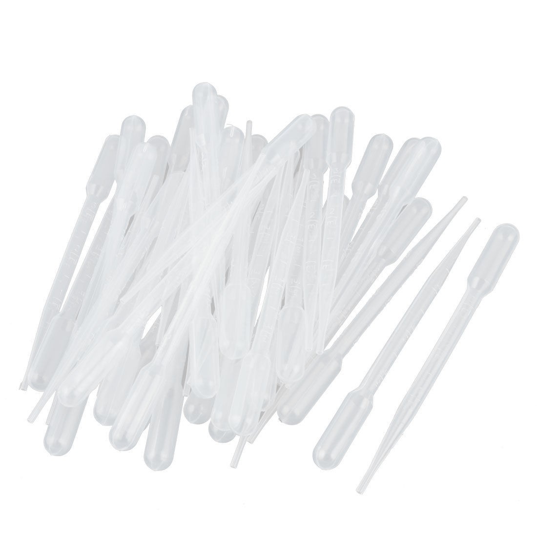 100 Pcs Plastic Disposable Graduated Liquid Dropper Pipettes 3ML
