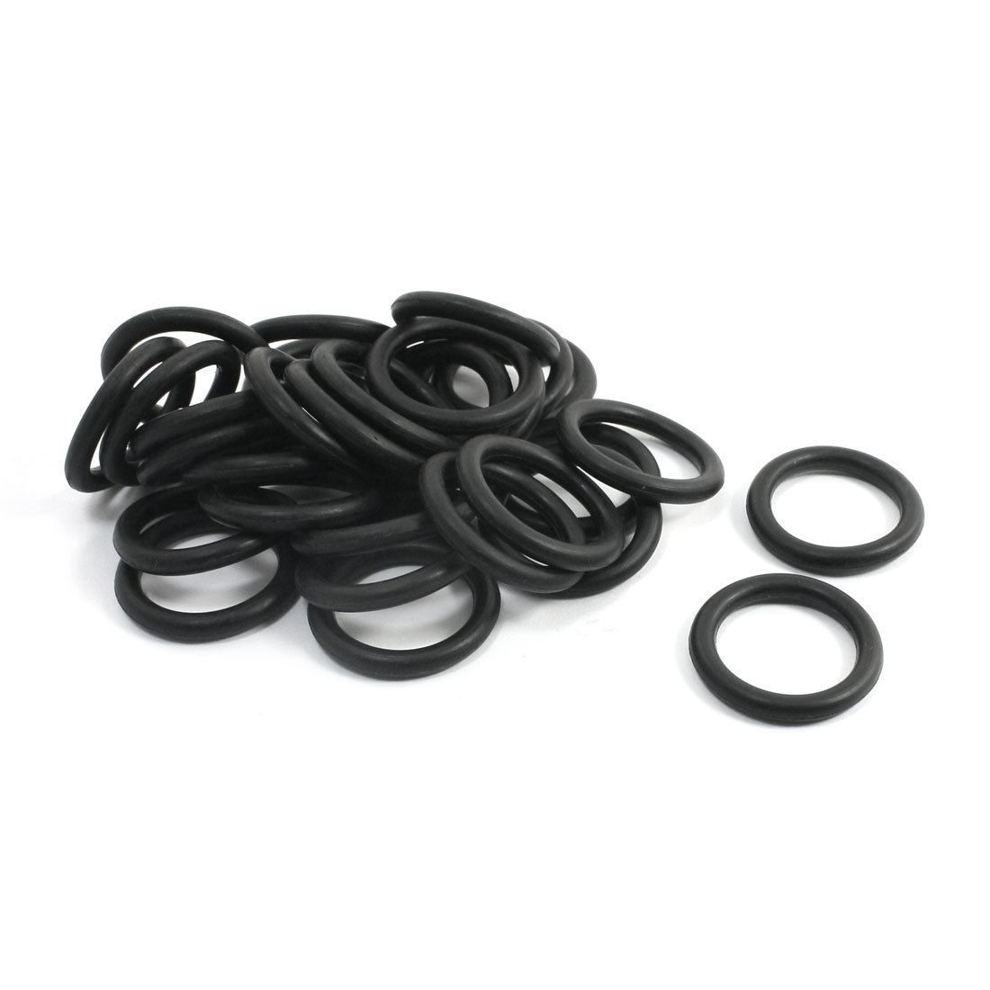 30 Pcs Black Rubber Flexible O Ring Seal Washer Gasket 29mm x 21mm x 4mm