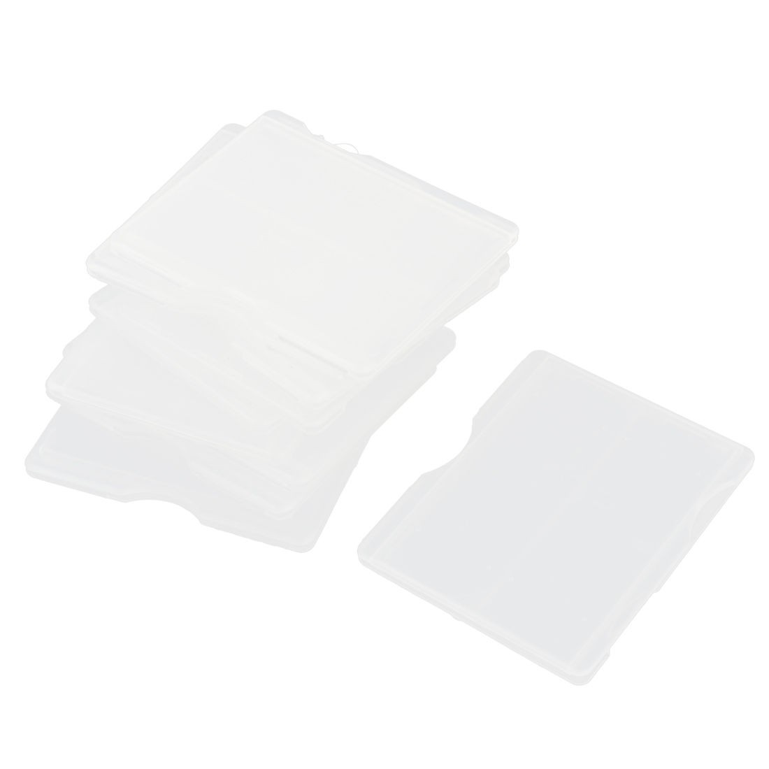 10 Pcs Microscope Glass Slide Box Case Clear White for 2 Slides
