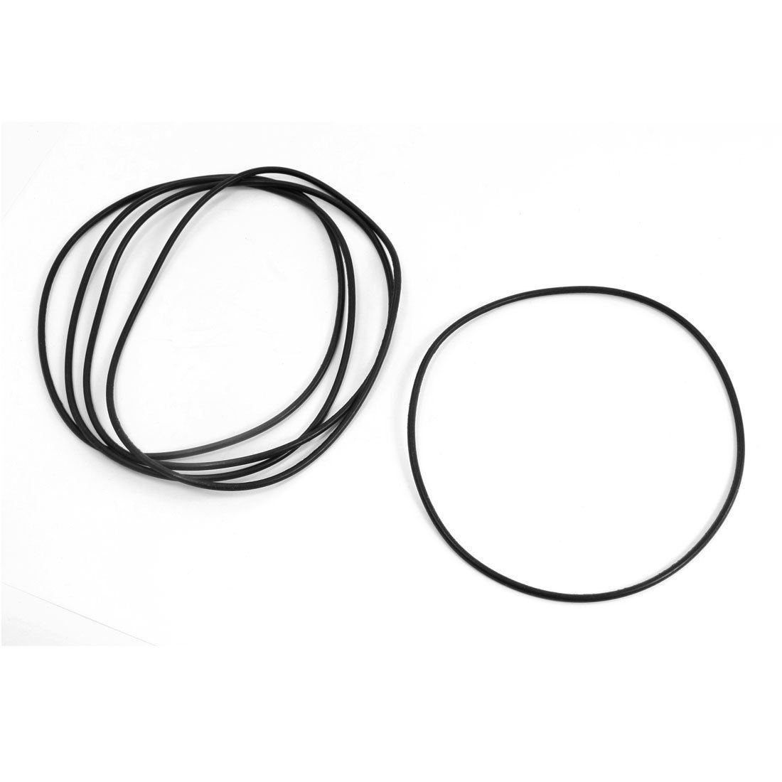 123.3mm x 2.65mm Black Rubber Industrial Oil Seal Filter O Rings 5 Pcs