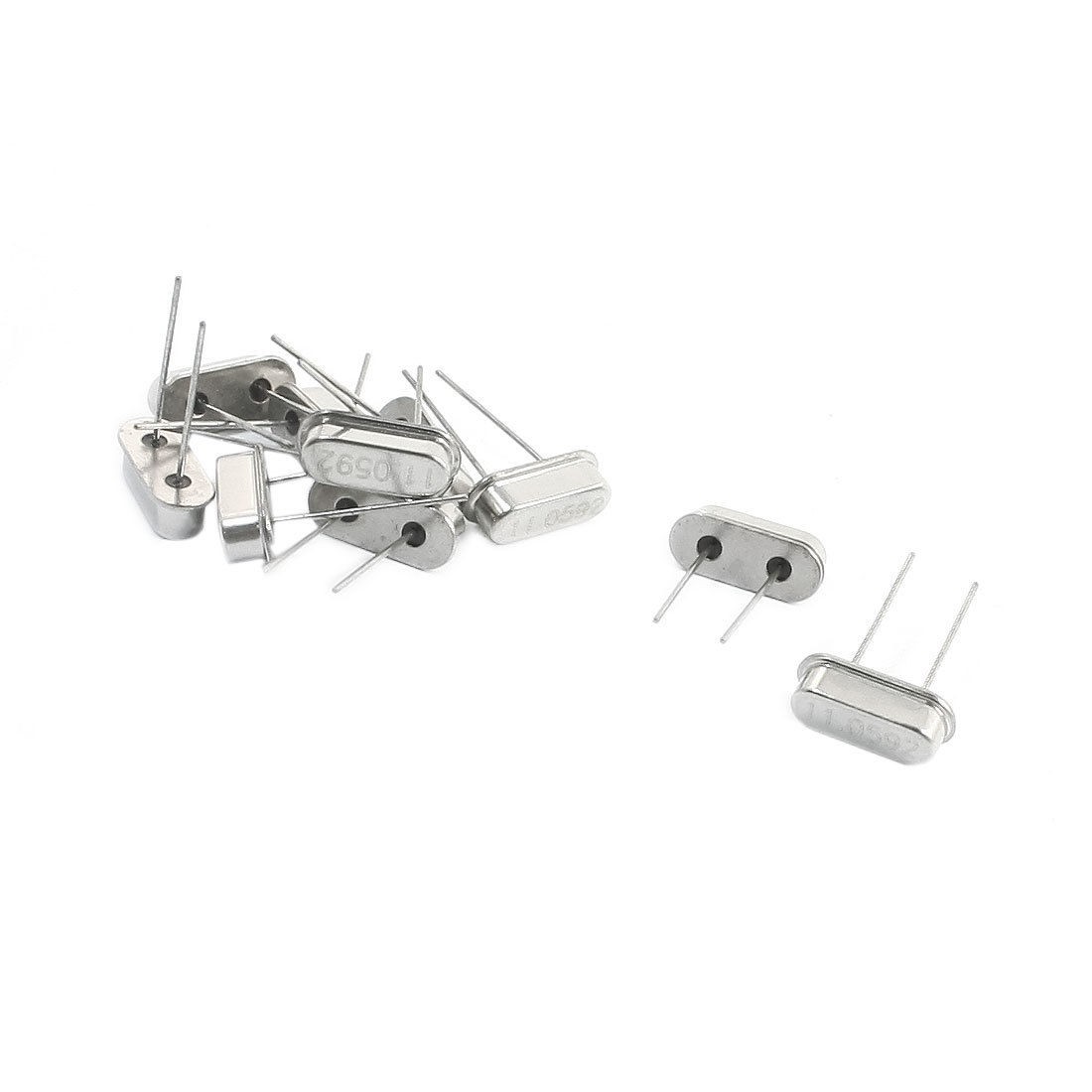 10pcs Silver Tone 11.0592MHz DIP Passive Crystal Oscillators