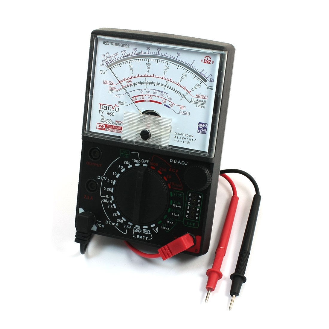 TY960 Resistance AC/DC Voltage Current dB Testing Analogue Multimeter
