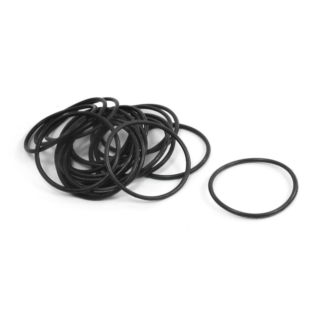 20pcs Black 20mm x 18mm x 1mm Rubber O Ring Oil Seal Sealing Gasket