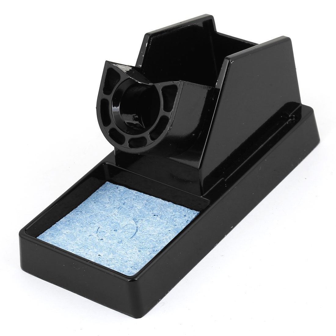 Rectangular Base Metal Soldering Station Iron Stand Holder Black