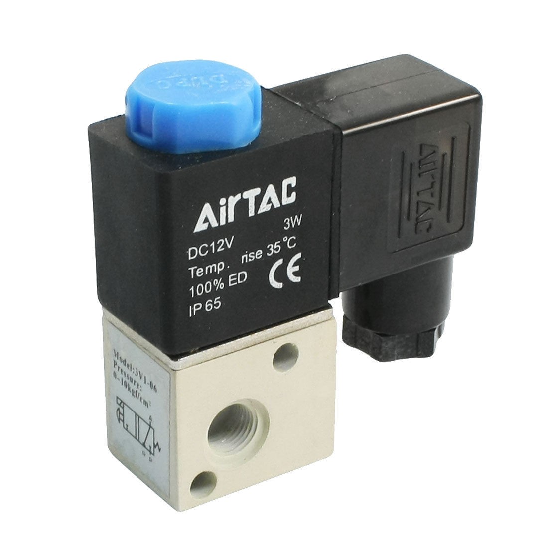 DC 12V 3W 3V1 06 Electromagnetic Tri Way Pneumatic Solenoid Air Valve