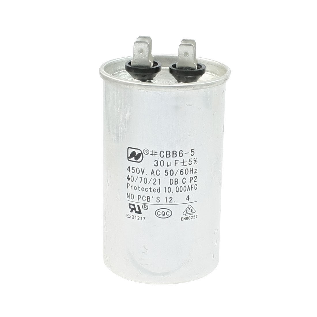 Cylindrical Polypropylene Film Air-condition CBB6-5 Motor Capacitor AC 450V 30uF