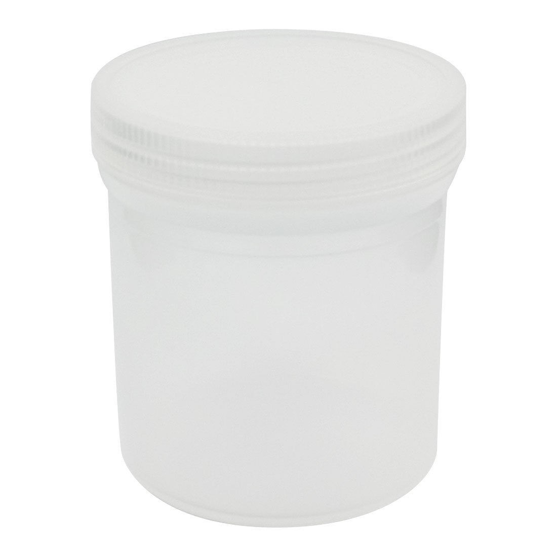 300mL 75mm Dia Wide Mouth Skidproof Cap Clear White Plastic Jar Bottle for Lab