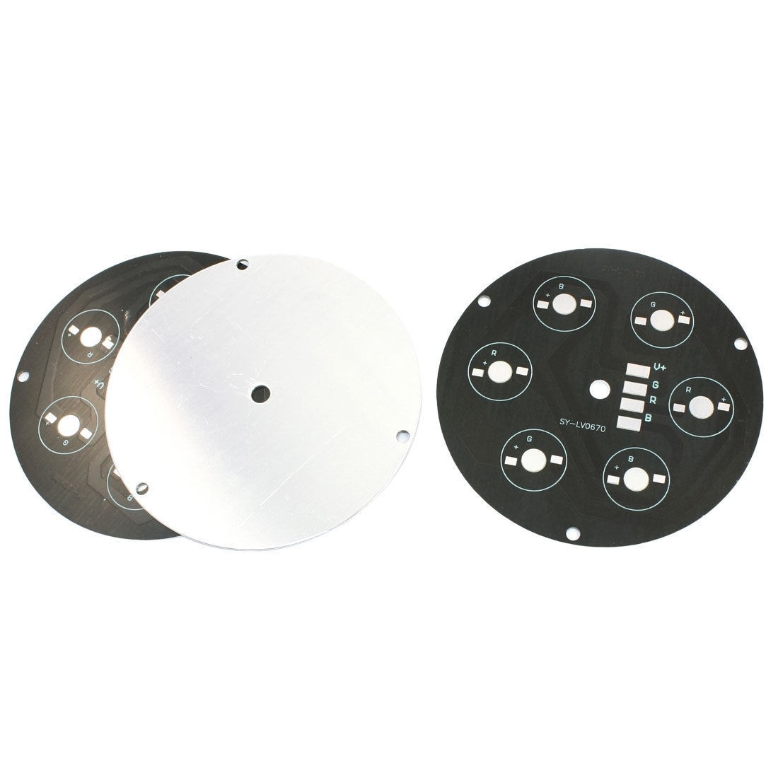 1W/3W/5W High Power RGB 6LEDs Aluminum PCB Circuit Board DIY 10cm Dia 3Pcs