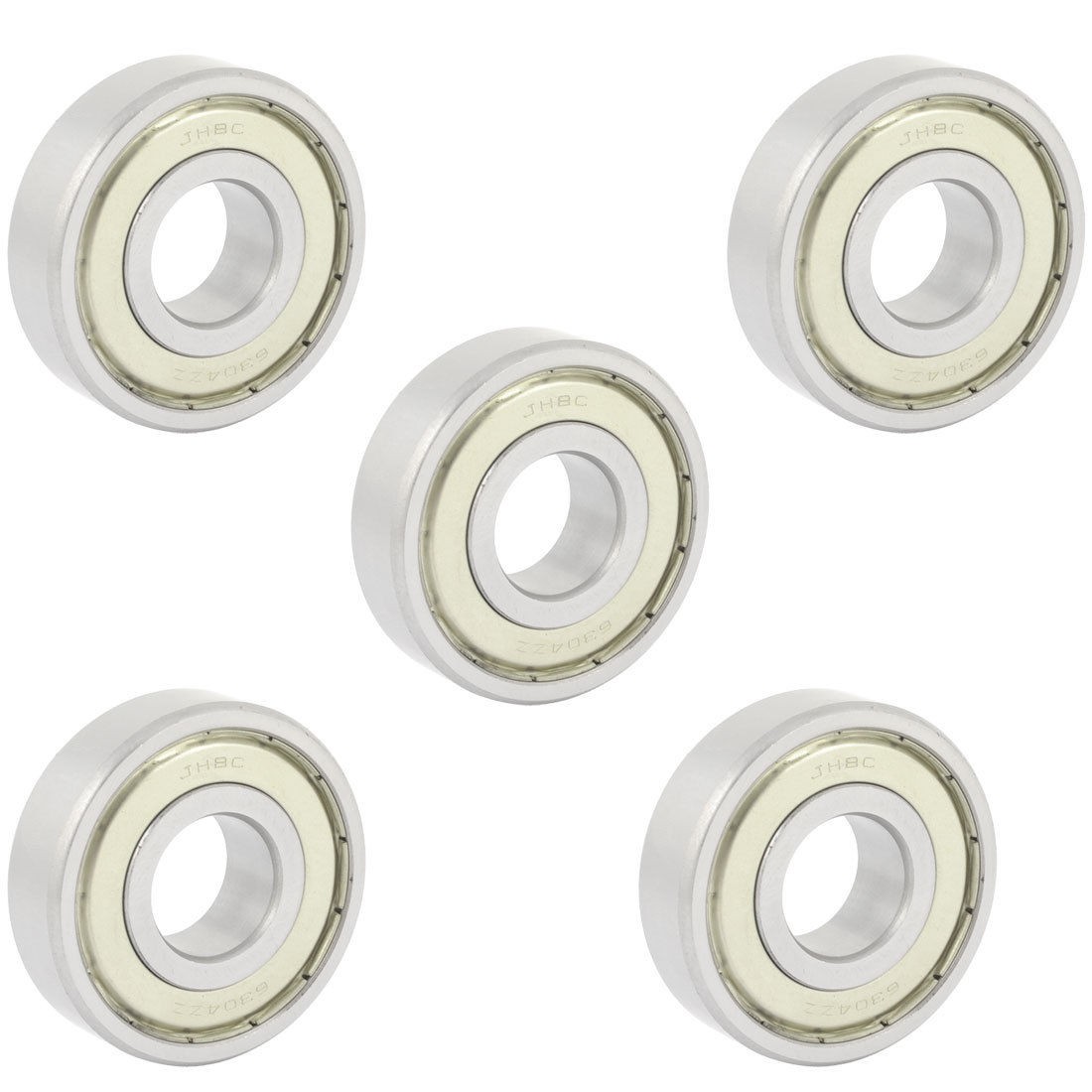 5 Pcs 6304ZZ Shielded Deep Groove Radial Ball Bearings 20mmx52mmx15mm