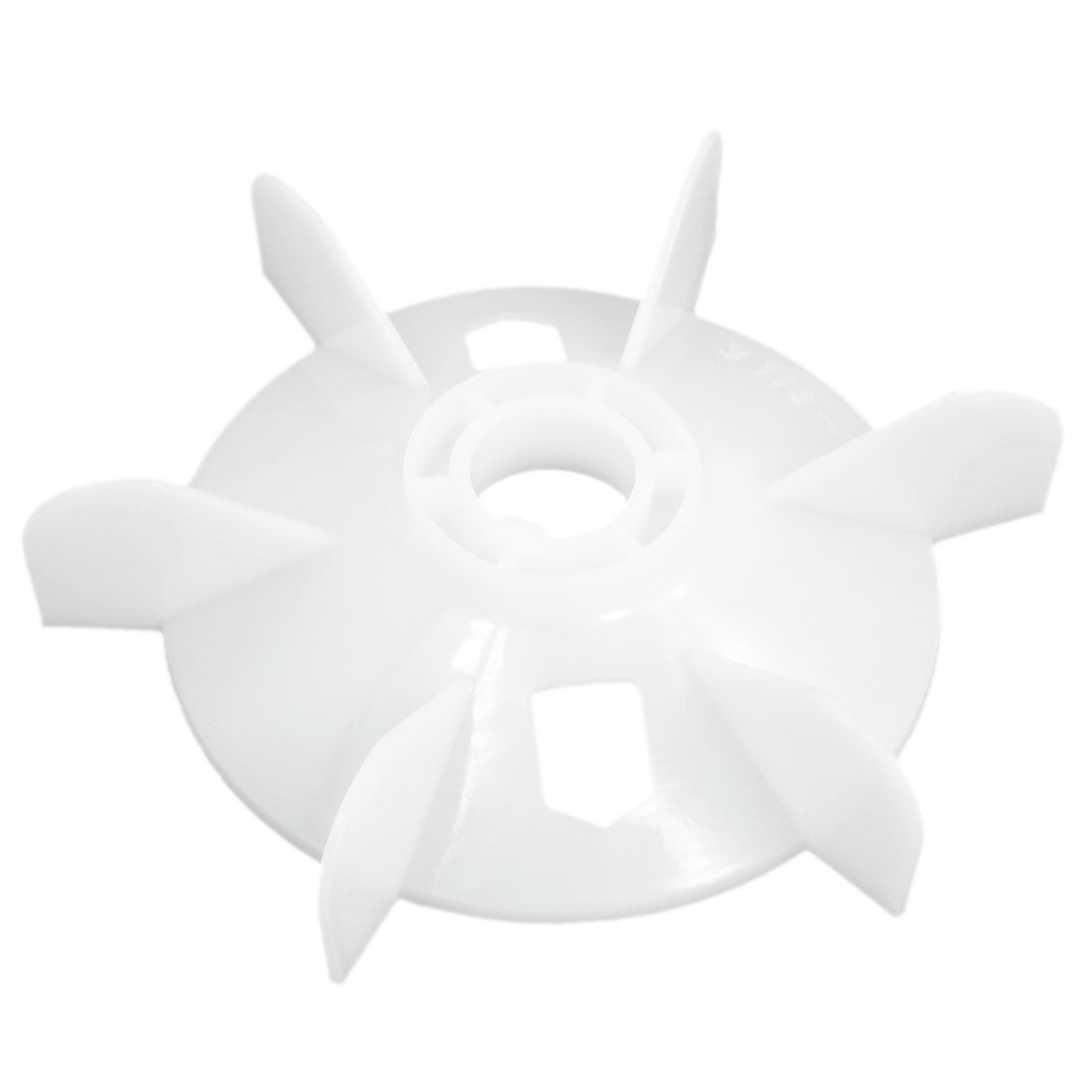 134mm Disc Diameter White Plastic Motor Cooling Fan Impeller