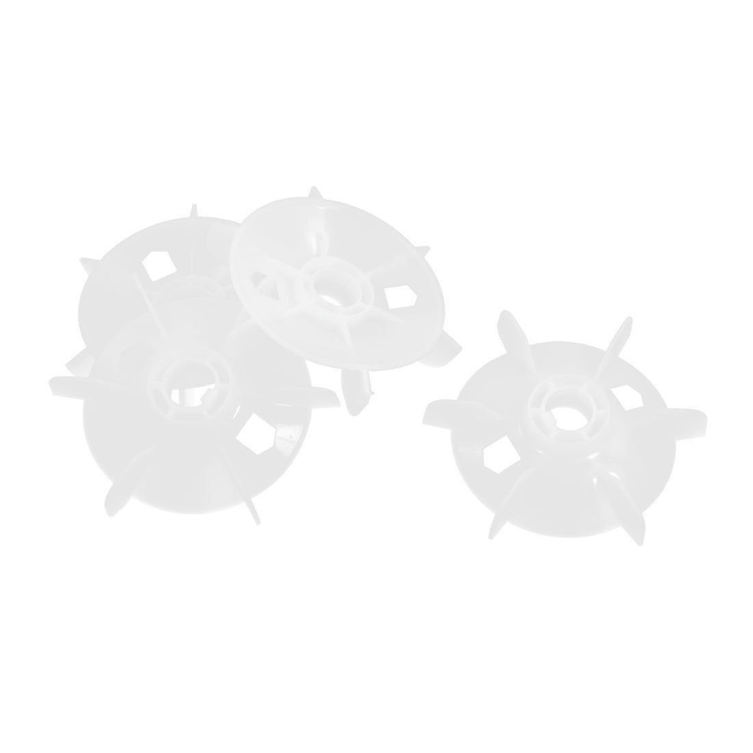 4pcs 6-Vanes 24mm Shaft Plastic Cooling Fan Blade Wheel for 1.5KW Motor