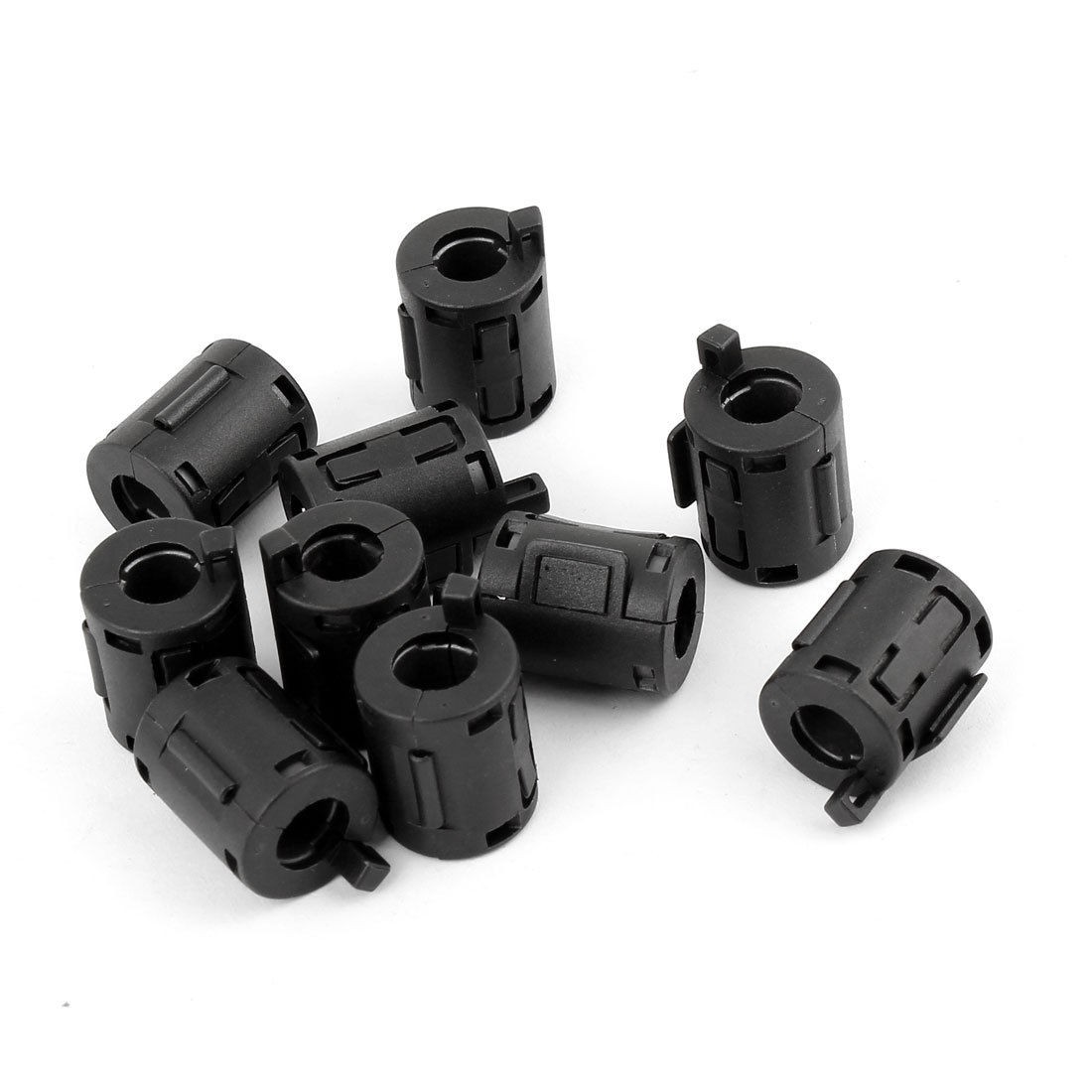 7.5mm Inner Diameter Plastic Shell Ferrite Filter Cable Clip 10 Pcs
