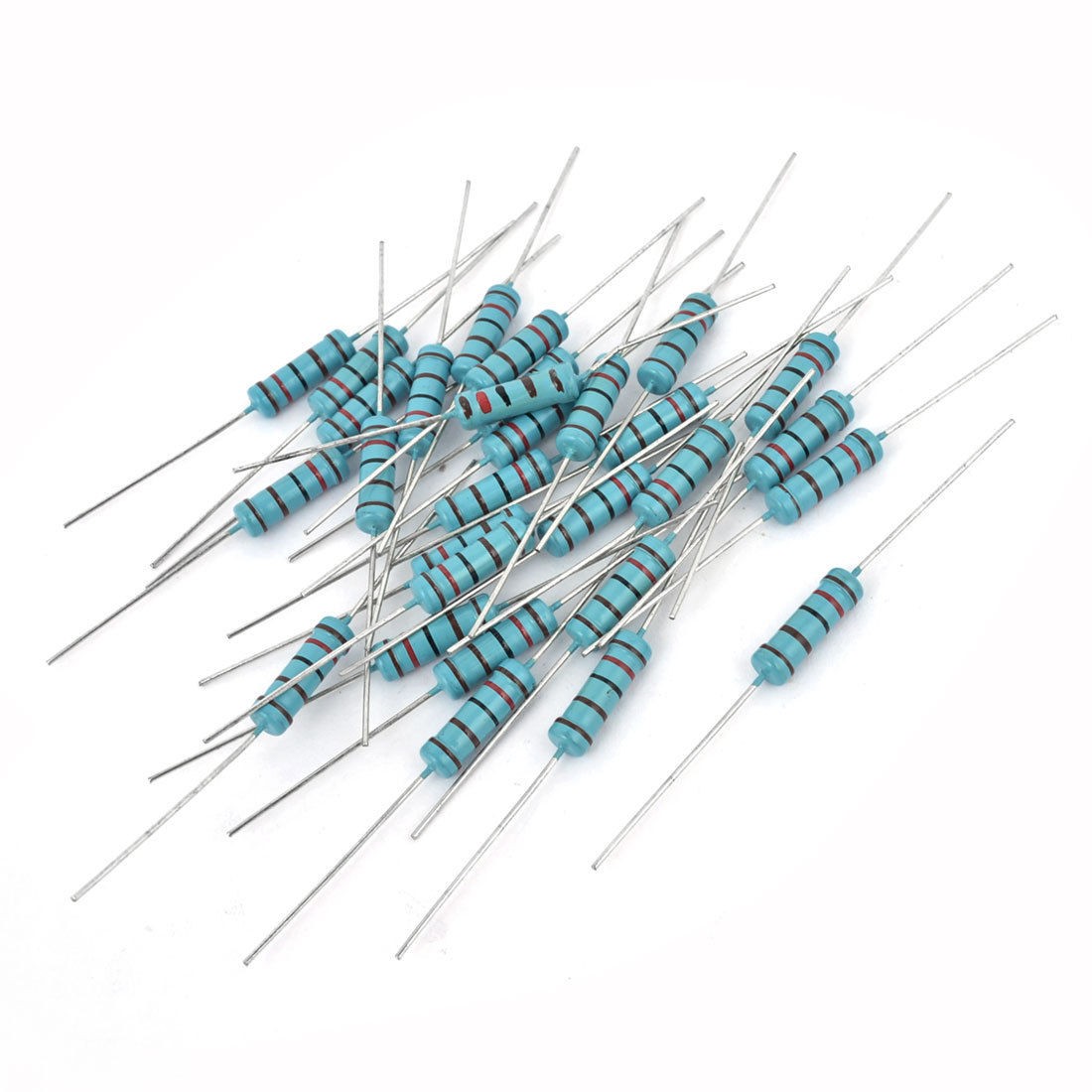 30 Pcs 2W 1% 1.2K Ohm Flameproof Axial Metal Film Resistor Assortment Kit