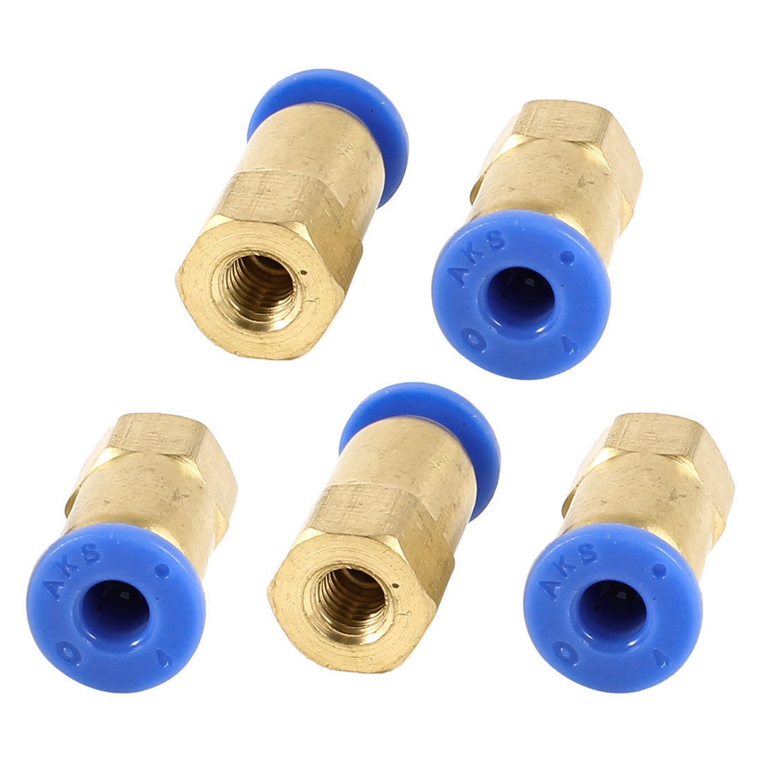 5 Pieces Female Thread 4mmx4mm Air Pneumatic Fitting Straight Connector Coupler