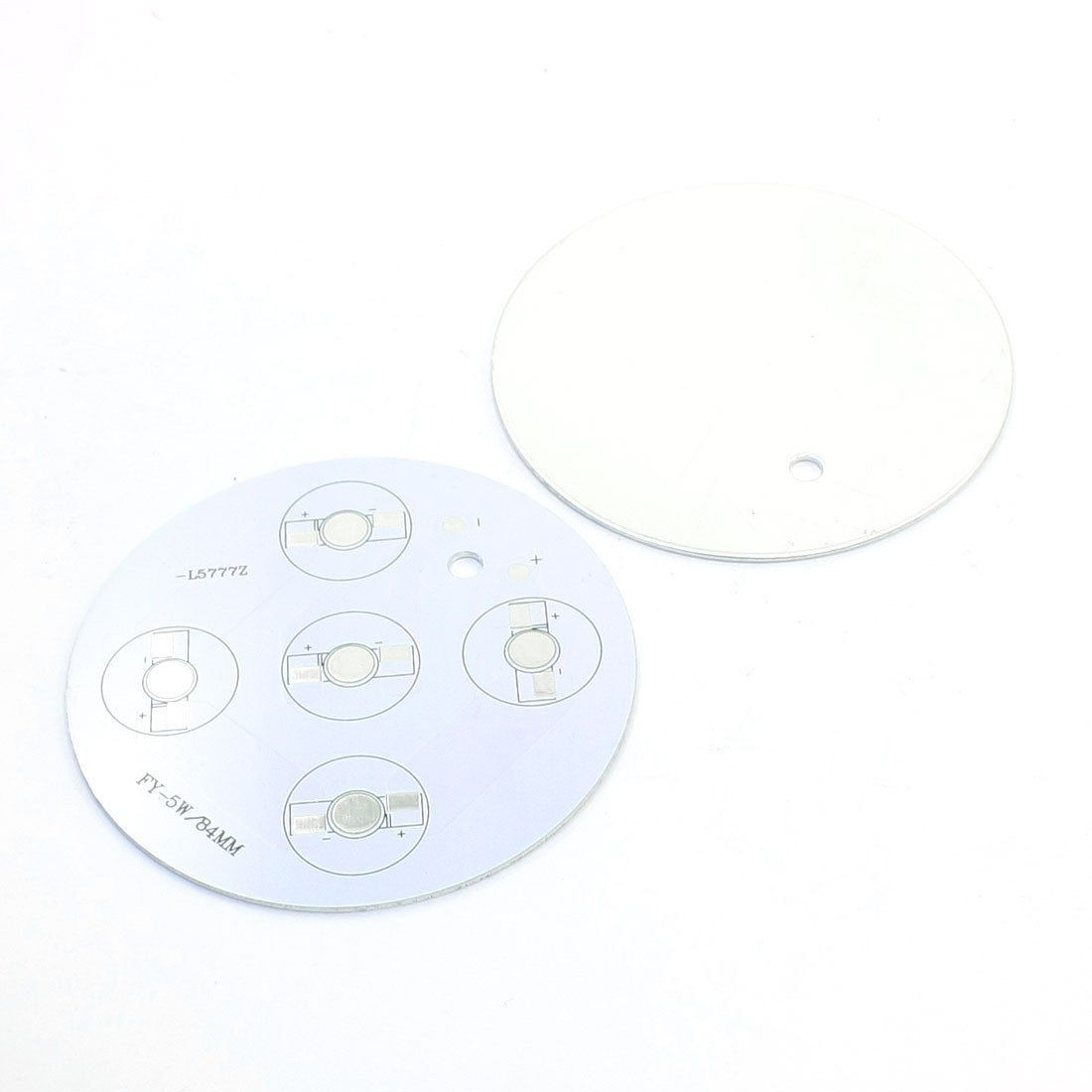 2pcs 84mm Circle Aluminum PCB Circuit Board for 5 x 1W/3W LED in Series