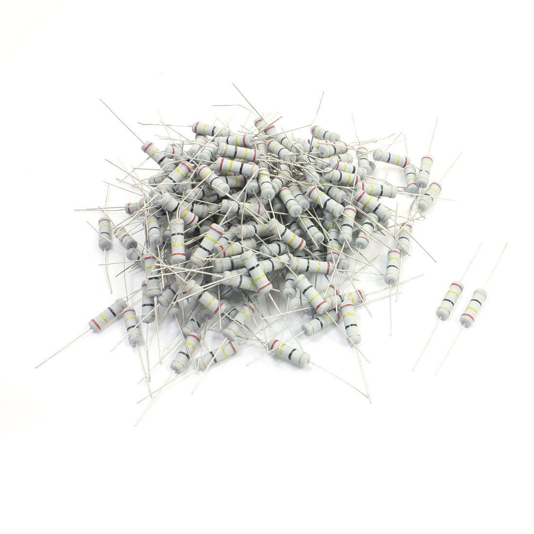 200Pcs 2W 24 Ohm 5% Tolerance Metal Oxide Film Resistor Axial Lead