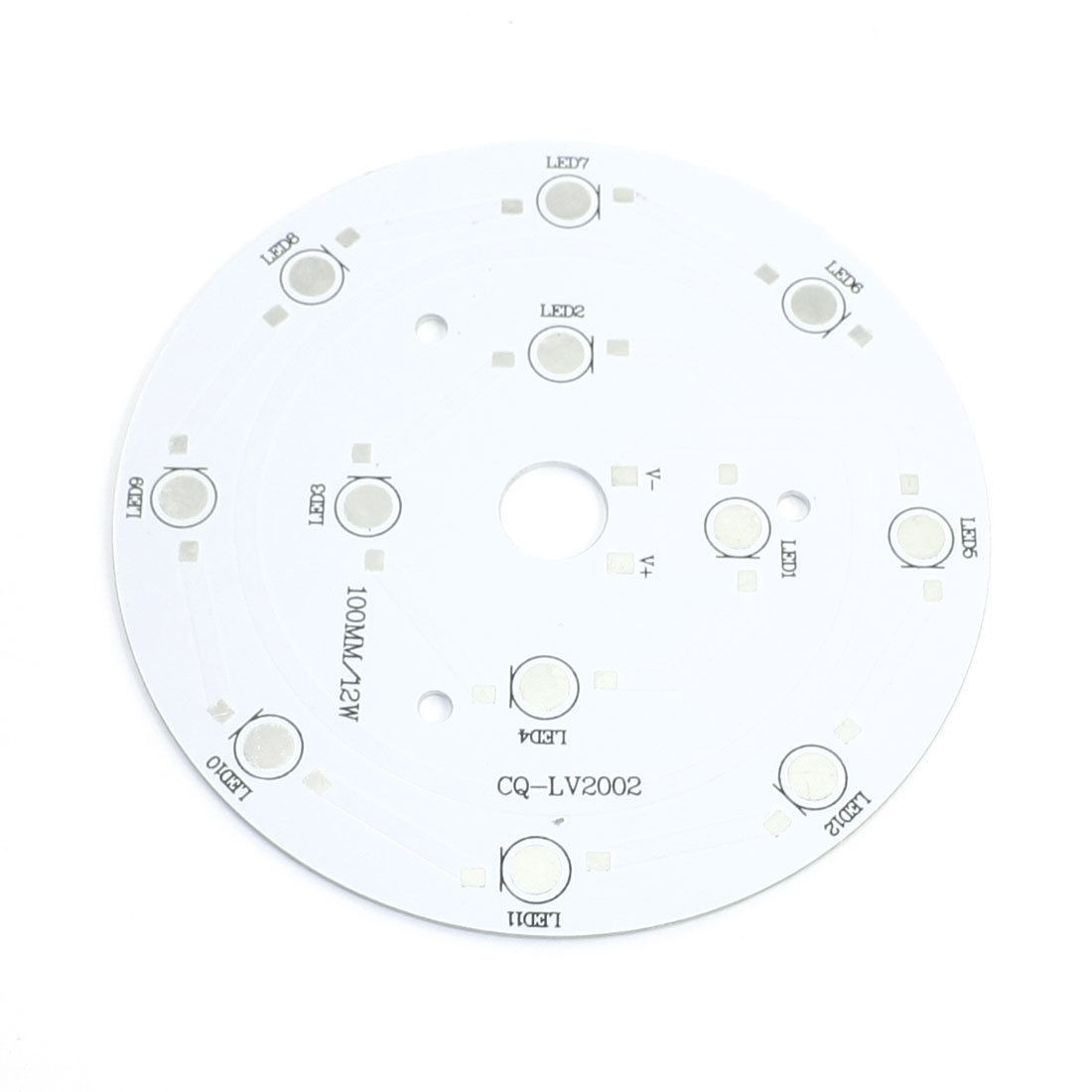 100mm Diameter Round Aluminum Base Plate DIY PCB for 1W/3W High Power 12LED