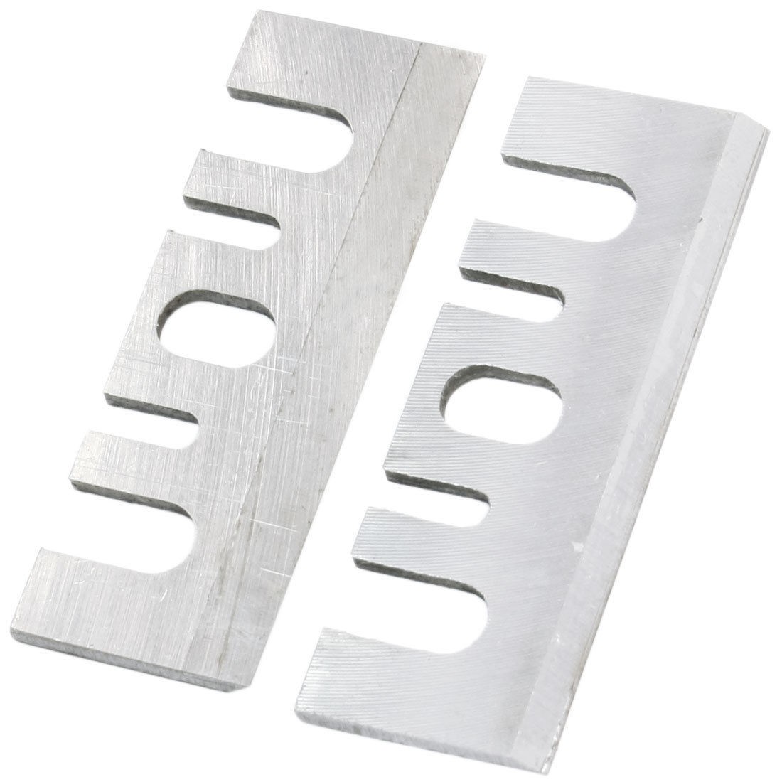 Pair Silver Tone 82mm HSS Electric Planer Blade for Hitachi F20A