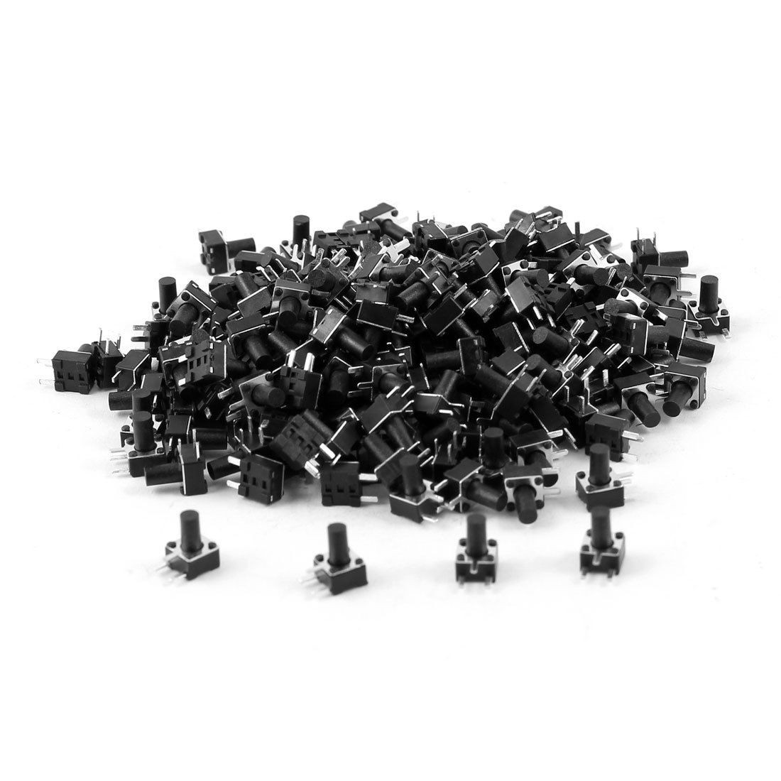 200 Pcs PCB Mounted Momentary 3-pin Tact Pushbutton Switch 4.5mmx4.5mmx7m<wbr/>m