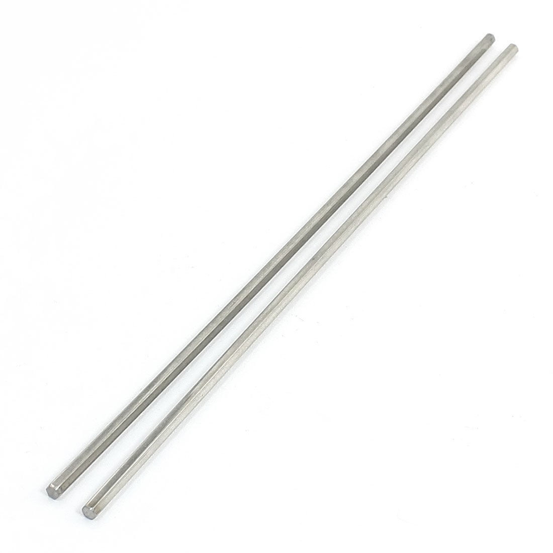 Lathe 200mm x 3mm Stainless Steel Axle Hex Stock Drill Rod Bar 2Pcs